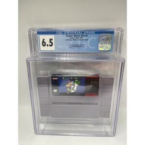Super Mario World (SNES, 1991) CGC 6.5 Graded Cart Not WATA, VGA